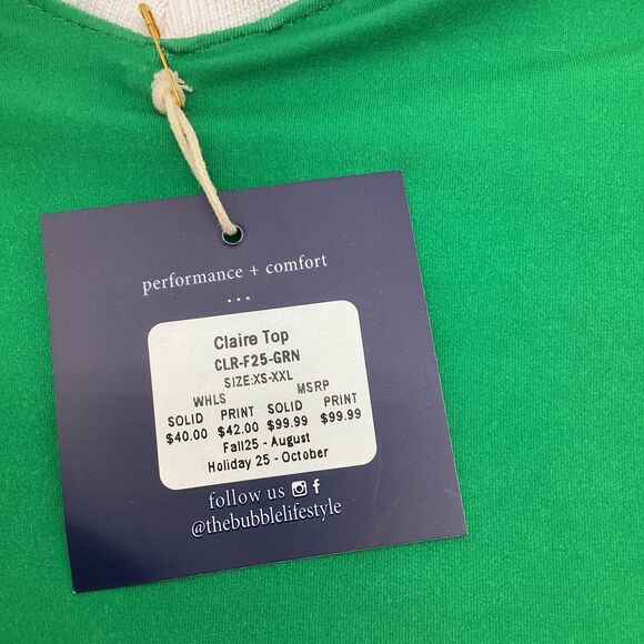 The Bubble Womens Claire Tank Top‎ Green Size Medium NWT - Picture 6 of 8